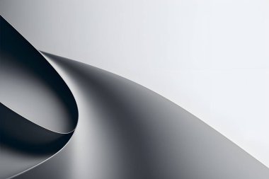 Soyut vektör dalgalı çizgiler düz eğri gri gradyan renk konsepti lüks, teknoloji, modern.