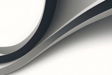 Soyut vektör dalgalı çizgiler düz eğri gri gradyan renk konsepti lüks, teknoloji, modern.
