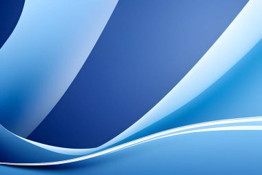 Soyut vektör dalgalı çizgiler düz eğri mavi gradyan renk konsepti lüks, teknoloji, modern.