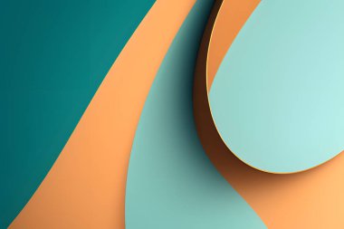 Soyut vektör dalgalı çizgiler düz eğri kahverengi gradyan renk konsepti lüks, teknoloji, modern.