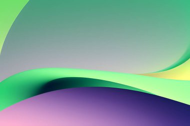 Yeşil renk gradyan arka plan tasarımını karıştır. Sıvı şekilli soyut geometrik arkaplan. Vektör illüstrasyonu.