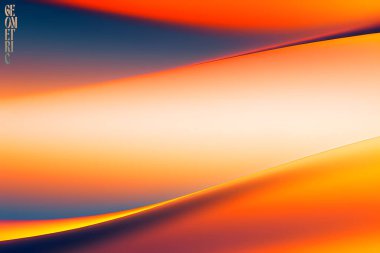 Renkli geometrik arka plan. Turuncu renk arkaplan tasarımı. Akışkan şekiller bileşimi. Vektör illüstrasyonu.