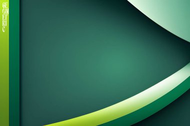 Asgari Abstarct Dynamic desenli arka plan tasarımı yeşil renkli. Vektör illüstrasyonu.