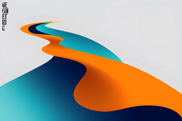 Апельсиновый Фон Абстрактный Геометрический Фон Жидкостью Векторная Иллюстрация Лицензионные Стоковые Векторы