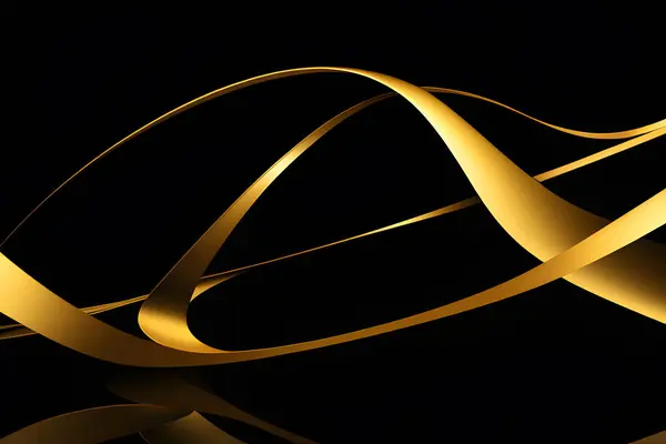 Dark Gold Wave Hintergrund Abstrakte Geometrische Hintergrund Mit Flüssigen Formen — Stockvektor
