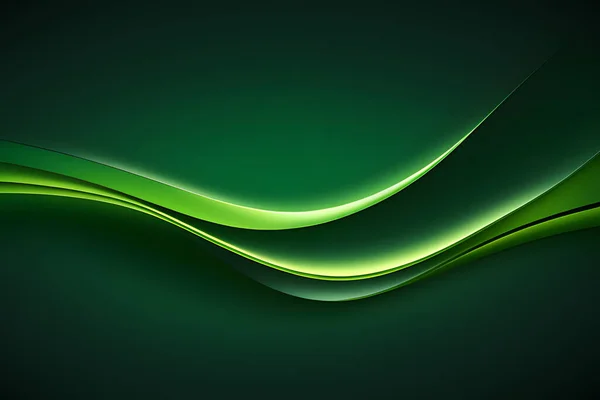 Зеленый Фон Волны Абстрактный Геометрический Фон Жидкими Формами Векторная Иллюстрация Векторная Графика
