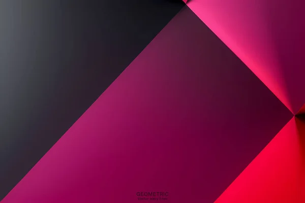 Pink Black Curve Background Abstract Geometric Background Liquid Shapes Vector — Stock Vector