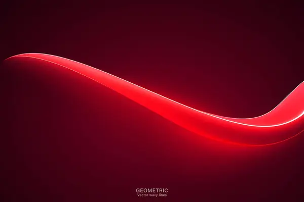 Fond Courbe Rouge Clair Fond Géométrique Abstrait Avec Des Formes — Image vectorielle