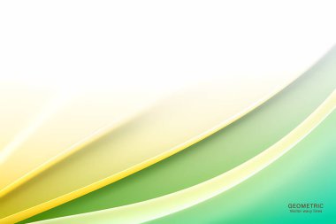 Asgari Soyut Dinamik desenli arka plan tasarımı, sarı renkli ve üç boyutlu. Vektör illüstrasyonu.