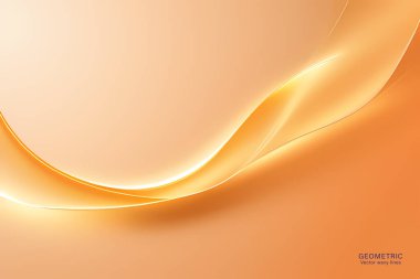 Asgari Soyut Dinamik desenli arka plan tasarımı, altın rengi ile üç boyutlu olarak. Vektör illüstrasyonu.