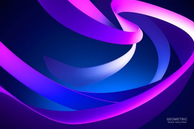 vektör neon çizgileri dalga arkaplanı, soyut tasarım şablonu tekno dijital hi teknolojisi soyut