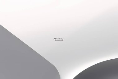 Soyut beyaz ve gri geometrik arkaplan. vektör.