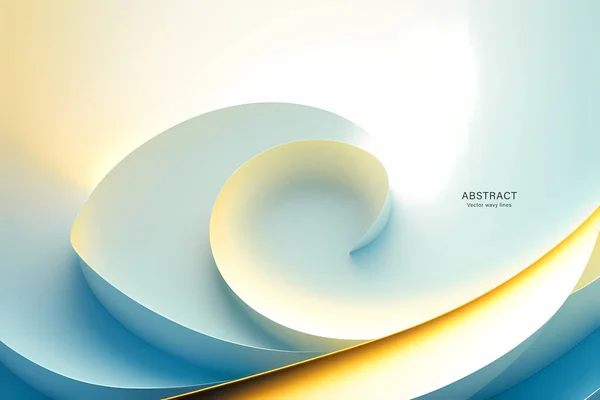 Vector Abstract Background Gold Blue Lines Waves Shadows Vector Graphics