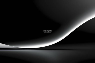 Soyut Siyah Arkaplan. Renkli dalgalı tasarım duvar kağıdı. yaratıcı grafik 2d çizim. Dinamik şekilli modaya uygun sıvı örtüsü.