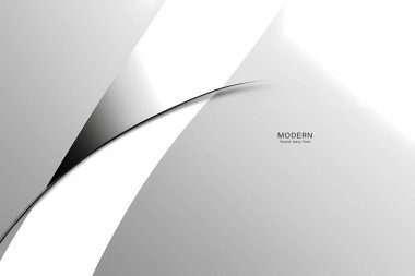 Soyut beyaz ve gri arka plan. Modern geometrik soyut arkaplan tasarımı. Teknoloji, iş dünyası, broşür, poster, kart, poster, broşür için vektör tasarımı