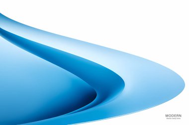 Soyut mavi ve beyaz geometrik arkaplan. Dinamik şekiller kompozisyonu. Vektör illüstrasyonu.