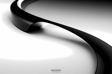 Siyah ve beyaz dalga soyut arkaplan.