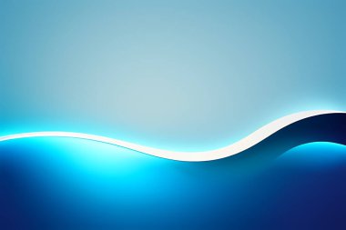 Soyut Mavi Dalga Arkaplan Vektör İllüstrasyonu