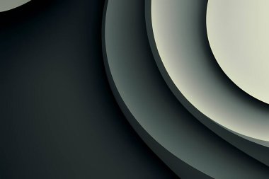 Siyah ve beyaz daireli soyut arkaplan.