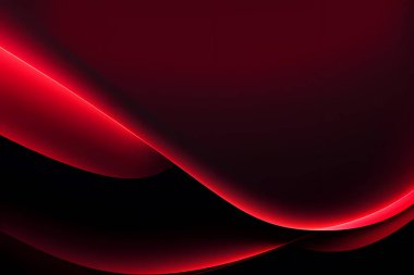 Siyah çizgiler ve kırmızı dalgalarla soyut arkaplan