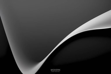 Siyah ve beyaz dalgalı soyut arkaplan