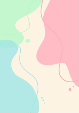 Dalga ve farklı renkte bir arkaplanın vektör illüstrasyonu