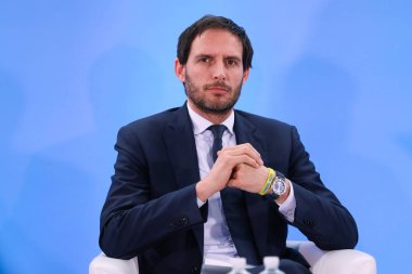 Lviv, Ukrayna 3 Mart 2023. Hollanda Dışişleri Bakanı Wopke Hoekstra, Rusya 'nın Ukrayna' ya düzenlediği saldırı sırasında Ukrayna 'da işlenen savaş suçları iddialarını tartışmak üzere' Adalet için Birleşmiş 'zirvesine katıldı..