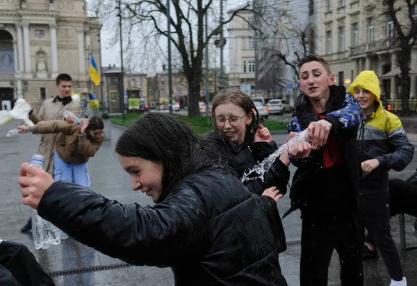Lviv Ukrayna Nisan 2023 Ukraynalılar Ukrayna Yapılan Rus Işgali Sırasında — Stok fotoğraf