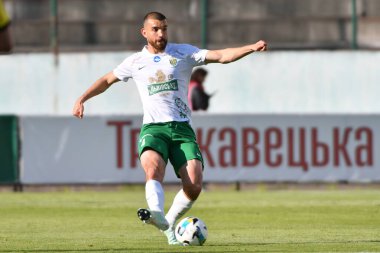 Lviv, UKRAINE - 11 Mayıs 2025. Ukrayna Premier Ligi FC Karpaty Lviv ve FC Oleksandriya arasında oynanan Ukrayna Premier Ligi karşılaşmasında Karpaty Baboglo 'dan Vladyslav Baboglo.