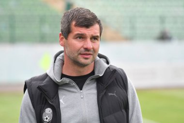 Lviv, Ukrayna 25 Mayıs 2025. FC teknik direktörü Zorya Luhansk Mladen Bartuloviç Ukrayna Premier Ligi 'nde FC Karpaty Lviv ve FC Zorya Luhansk arasında oynanan karşılaşmada 25 Mayıs 2025' te Ukrayna Stadyumu 'nda oynandı..