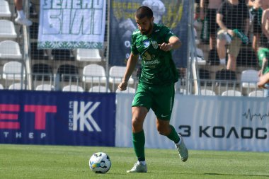 Kovalivka, Ukrayna - 16 Ağustos 2025. Ukrayna Premier Ligi FC Kolos Kovalivka ile FC Karpaty Lviv arasında 16 Ağustos 2025 tarihinde Kovalivka, Kyiv Oblastı, Ukrayna.