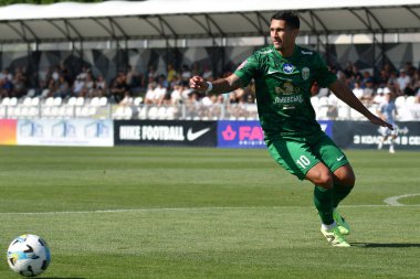 Kovalivka, Ukrayna - 16 Ağustos 2025. Ukrayna Premier Ligi FC Kolos Kovalivka ile FC Karpaty Lviv arasında 16 Ağustos 2025 tarihinde Kovalivka, Kyiv Oblastı, Ukrayna.