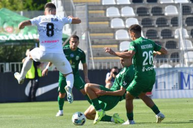 Kovalivka, Ukrayna - 16 Ağustos 2025. Ukrayna Premier Ligi FC Kolos Kovalivka ile FC Karpaty Lviv arasında 16 Ağustos 2025 tarihinde Kovalivka, Kyiv Oblastı, Ukrayna.