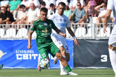 Kovalivka, Ukrayna - 16 Ağustos 2025. Ukrayna Premier Ligi FC Kolos Kovalivka ile FC Karpaty Lviv arasında 16 Ağustos 2025 tarihinde Kovalivka, Kyiv Oblastı, Ukrayna.