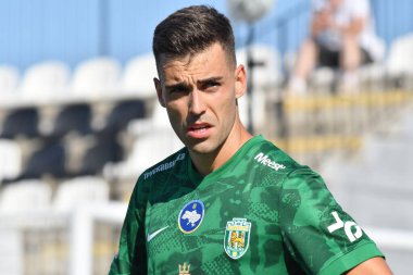 Kovalivka, Ukrayna - 16 Ağustos 2025. Ukrayna Premier Ligi FC Kolos Kovalivka ile FC Karpaty Lviv arasında 16 Ağustos 2025 tarihinde Kovalivka, Kyiv Oblastı, Ukrayna.