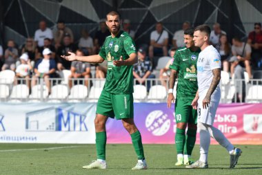 Kovalivka, Ukrayna - 16 Ağustos 2025. Ukrayna Premier Ligi FC Kolos Kovalivka ile FC Karpaty Lviv arasında 16 Ağustos 2025 tarihinde Kovalivka, Kyiv Oblastı, Ukrayna.