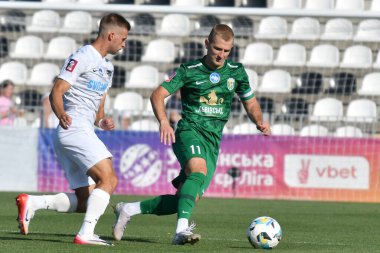 Kovalivka, Ukrayna - 16 Ağustos 2025. Ukrayna Premier Ligi FC Kolos Kovalivka ile FC Karpaty Lviv arasında 16 Ağustos 2025 tarihinde Kovalivka, Kyiv Oblastı, Ukrayna.