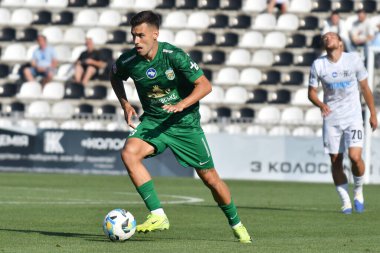 Kovalivka, Ukrayna - 16 Ağustos 2025. Ukrayna Premier Ligi FC Kolos Kovalivka ile FC Karpaty Lviv arasında 16 Ağustos 2025 tarihinde Kovalivka, Kyiv Oblastı, Ukrayna.