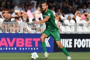 Kovalivka, Ukrayna - 16 Ağustos 2025. Ukrayna Premier Ligi FC Kolos Kovalivka ile FC Karpaty Lviv arasında 16 Ağustos 2025 tarihinde Kovalivka, Kyiv Oblastı, Ukrayna.