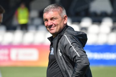 FC Kolos Kovalivka 'nın teknik direktörü Ruslan Kostyshyn, 16 Ağustos 2025 tarihinde Ukrayna Premier Ligi' nde FC Kolos Kovalivka ile FC Karpaty Lviv arasında oynanan karşılaşma sırasında Kovalivka, Kyiv Oblastı..