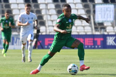 FC Karpaty Lviv 'in Paulo Vitor' u Ukrayna Premier Ligi FC Kolos Kovalivka ile FC Karpaty Lviv arasında oynanan maçta 16 Ağustos 2025 tarihinde Kovalivka, Kyiv Oblastı, Ukrayna.