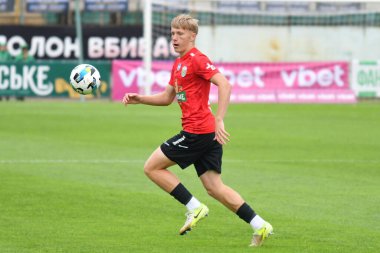 Lviv, Ukrayna 24 Ağustos 2025. Ukrayna Kupası karşılaşmasında Ukrayna 'nın Ukrayna Stadyumu' nda FC Penuel Kryvyi Rig ve FC Karpaty Lviv arasında Karpaty Kokodyniak görüldü.