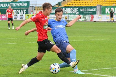 Lviv, Ukrayna 24 Ağustos 2025. Karpaty 'den Ilya Kvasnytsya Ukrayna Kupası maçında FC Penuel Kryvyi Rig ve FC Karpaty Lviv arasında Ukrayna Stadyumu' nda görüldü.
