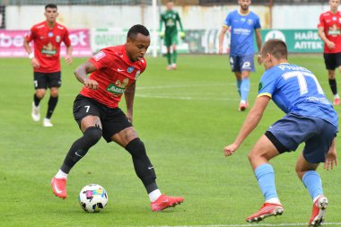 Lviv, Ukrayna 24 Ağustos 2025. Karpaty 'li Paulo Vitor Ukrayna Kupası maçında Ukrayna Stadyumu' nda FC Penuel Kryvyi Rig ile FC Karpaty Lviv arasında görüldü.