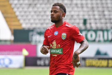 Lviv, Ukrayna 24 Ağustos 2025. Diego Palacios Ukrayna Kupası maçında Ukrayna Stadyumu 'nda FC Penuel Kryvyi Rig ile FC Karpaty Lviv arasında görüldü.