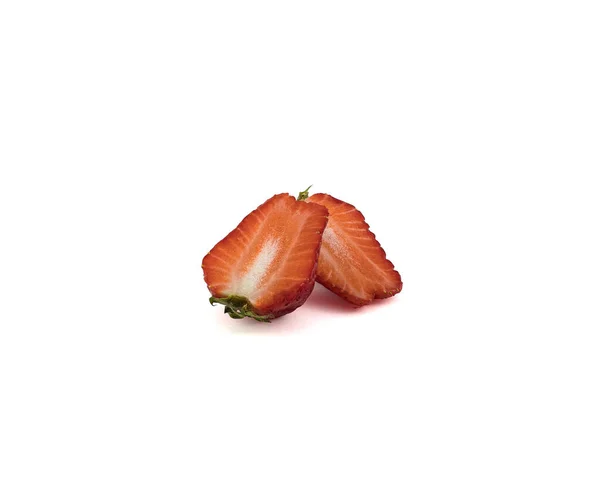 Gruppe Von Erdbeeren Isoliert Auf Weißem Hintergrund — Stockfoto