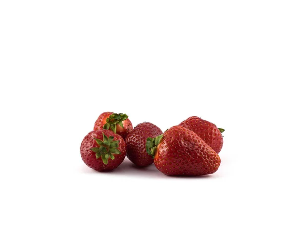 Group Strawberries Isolated White Background — Stock Photo, Image