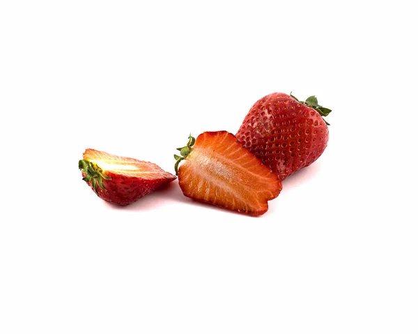 Group Strawberries Isolated White Background — Stock Photo, Image