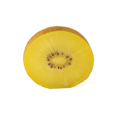 Altın kivi beyaz arka planda izole edilmiş. Yüksek kalite fotoğraf