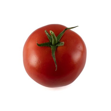 Domates beyaz arka planda izole edilmiş. Kırpma yolu ile. Tam alan derinliği. Yüksek kalite fotoğraf